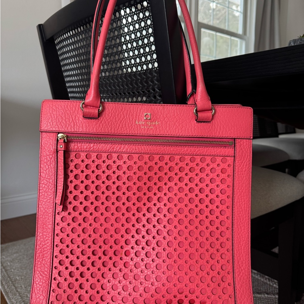 Kate Spade Vibrant Pink or Coral Tote-Like Purse